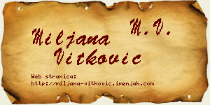 Miljana Vitković vizit kartica